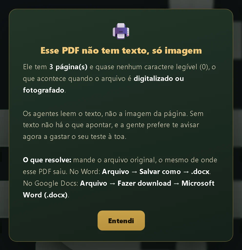 Aviso: esse PDF não tem texto, só imagem. Tem 3 páginas e zero caracteres legíveis.